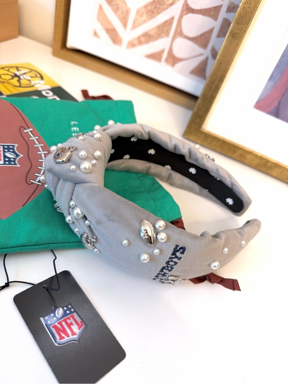 Lele Sadoughi x NFL Cowboys Knotted Game Day Headband - Picture 2 of 8